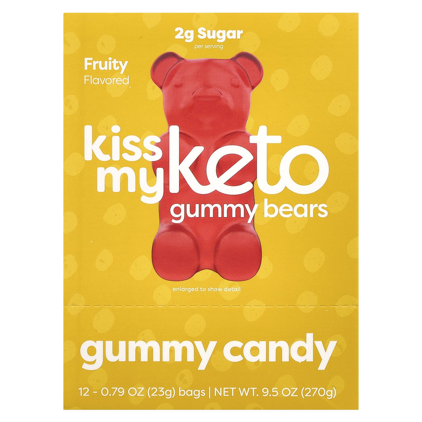 Kiss My Keto Keto Gummy Bears жевательные мармеладки в форме мишек подходит для кетодиеты со вкусом фруктов 12 пакетиков по 23 г 079 унции 4390₽