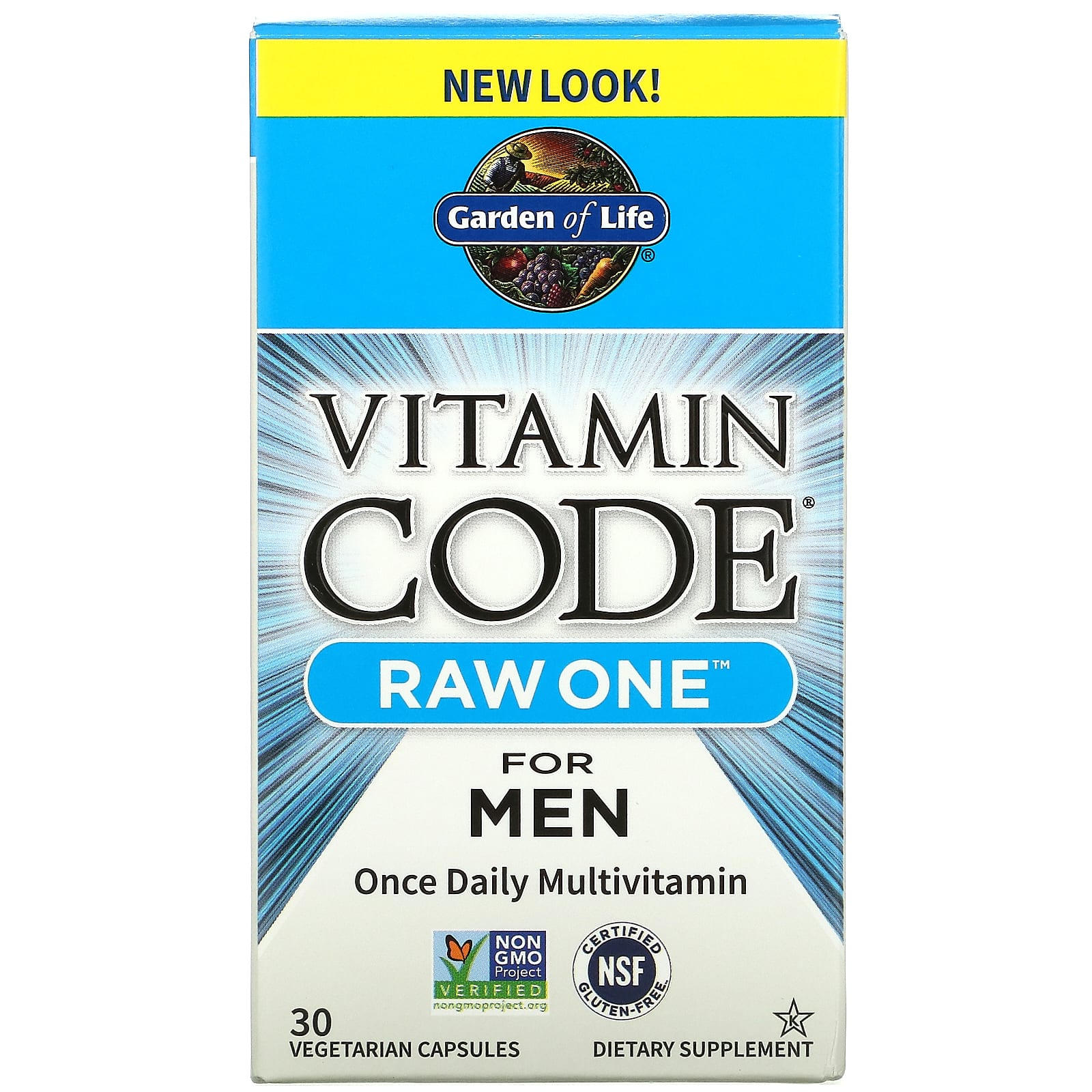 Garden of Life Vitamin Code Raw One для мужчин мультивитамины для приема один раз в день 30 вегетарианских капсул 4090₽