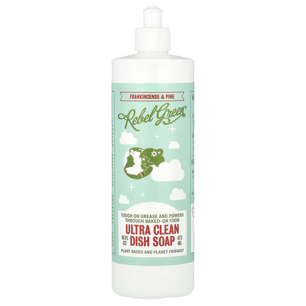 Rebel Green, Super Deluxe, мыло для посуды, ладан и сосна, 473 мл (16 жидк. унц.)