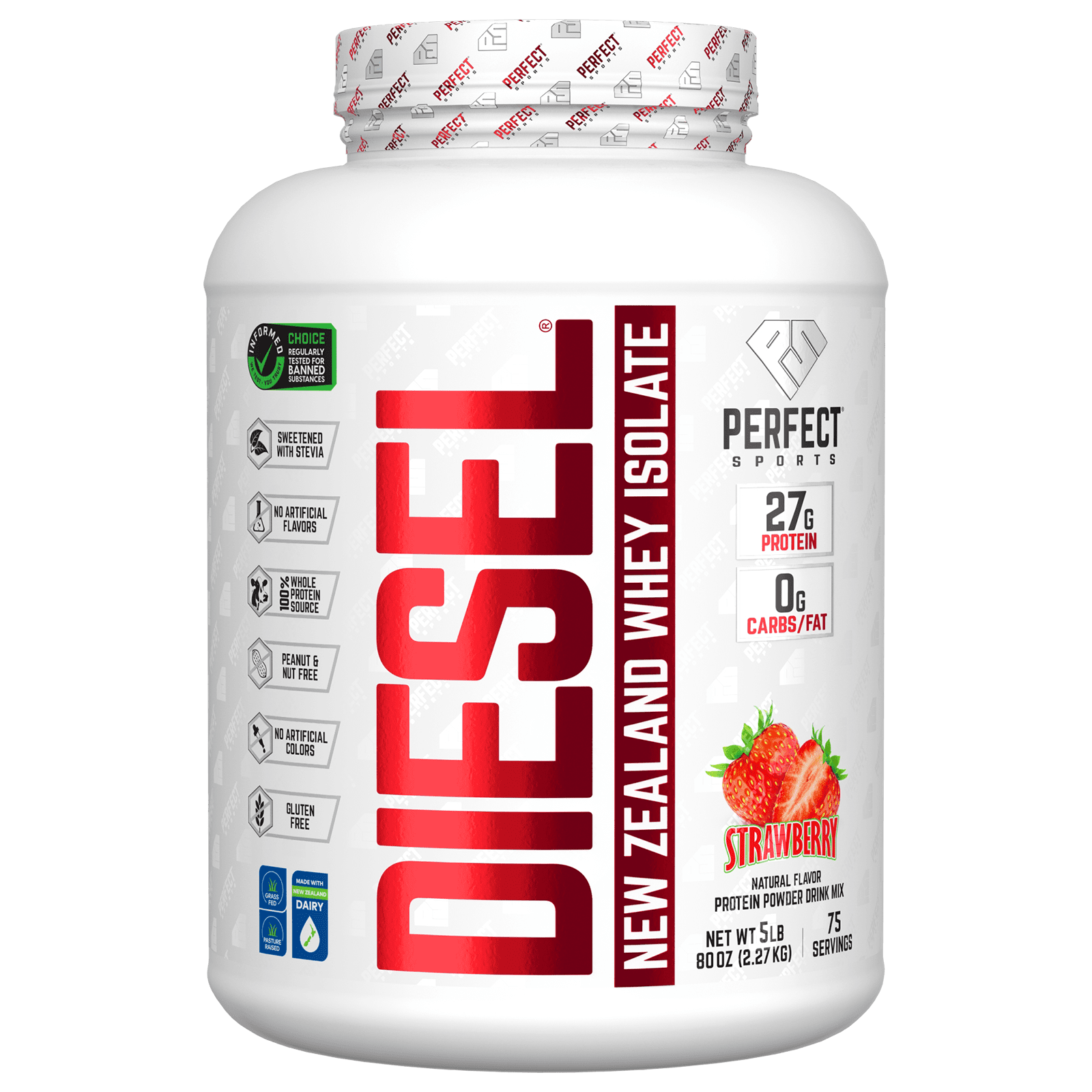 PERFECT Sports Diesel изолят сыворотки из Новой Зеландии клубника 227 кг 5 фунтов 18690₽