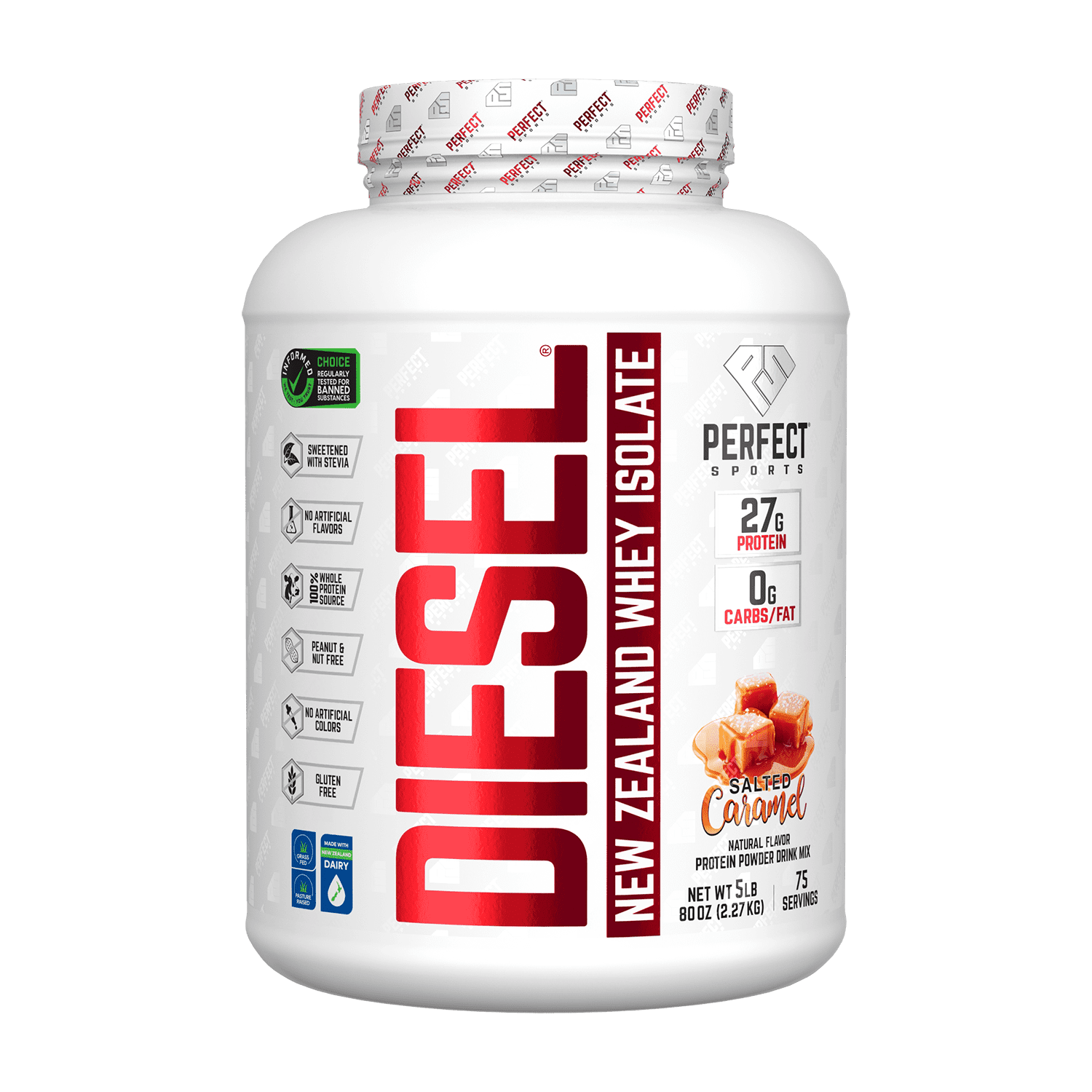 PERFECT Sports Diet новозеландский сывороточный изолят со вкусом соленой карамелью 227 кг 5 фунтов 18990₽
