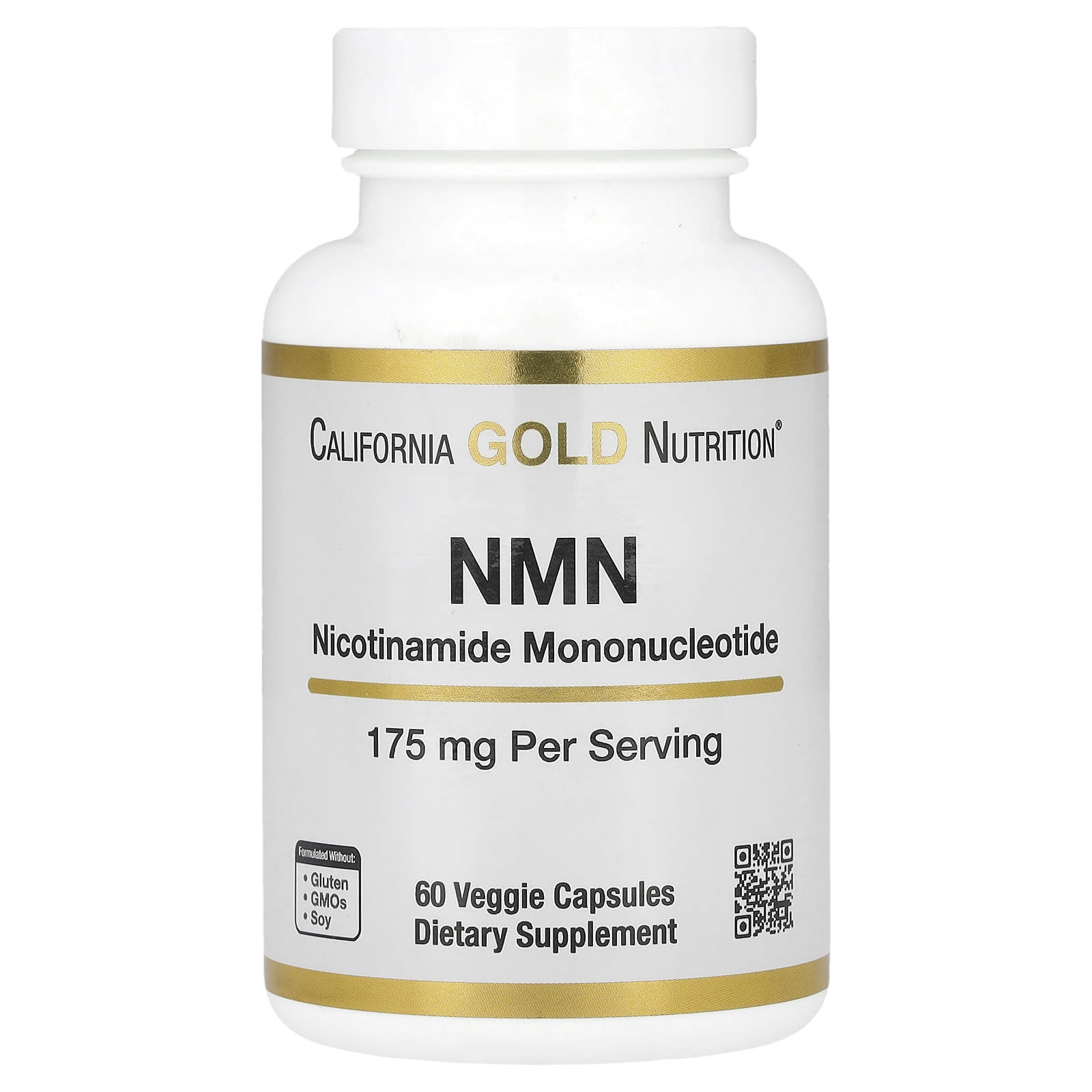 California Gold Nutrition NMN никотинамид мононуклеотид 175 мг 60 растительных капсул 2090₽
