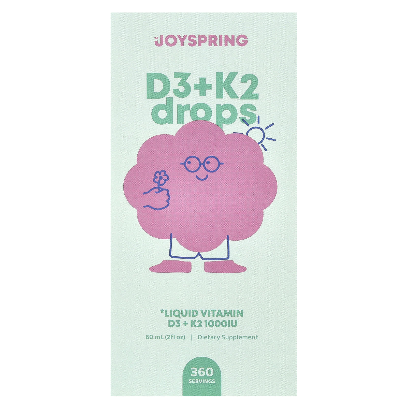 JoySpring витамины D3 и K2 в каплях 60 мл 2 жидк унции 6690₽