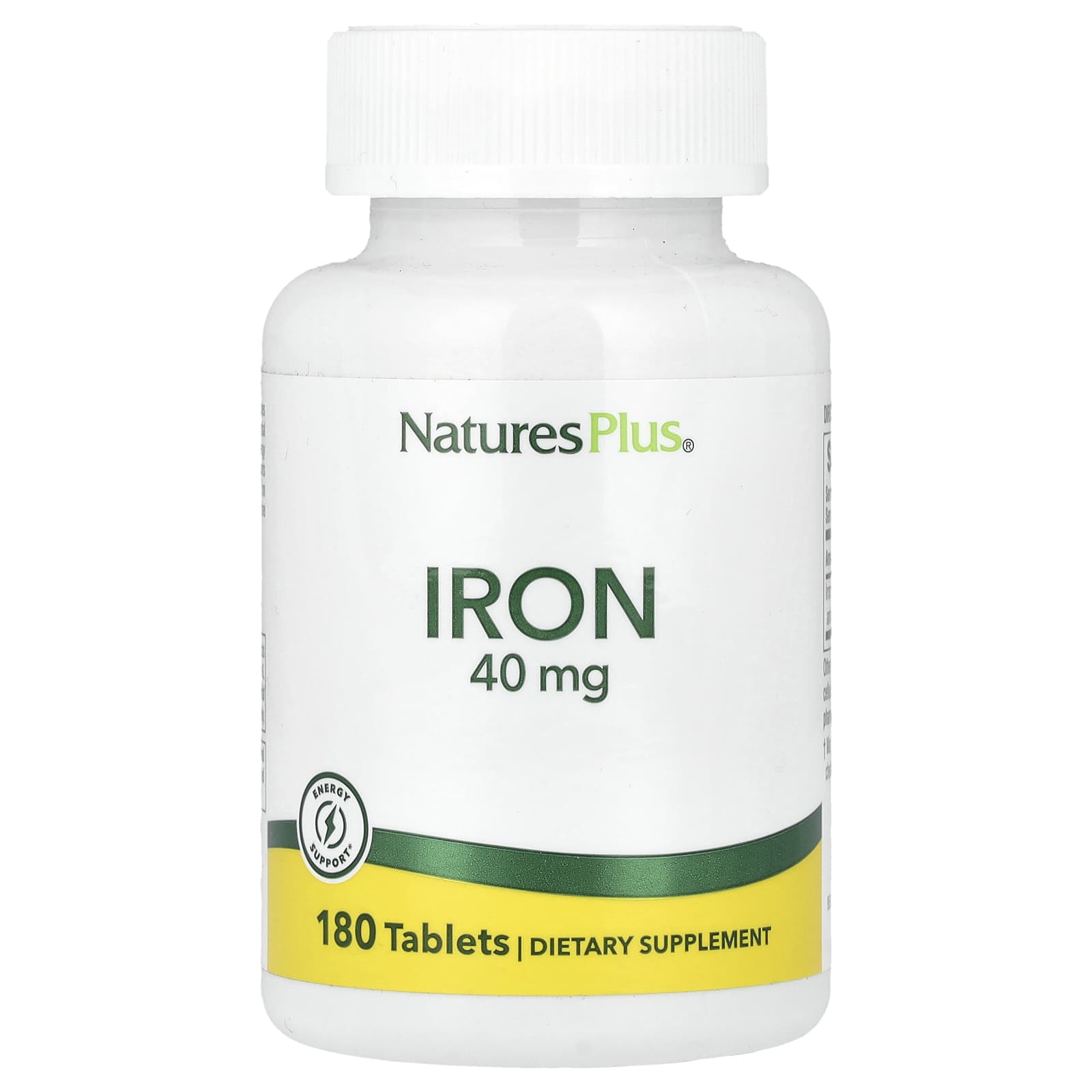 NaturesPlus железо 40 мг 180 таблеток 20 мг в 1 таблетке 2390₽
