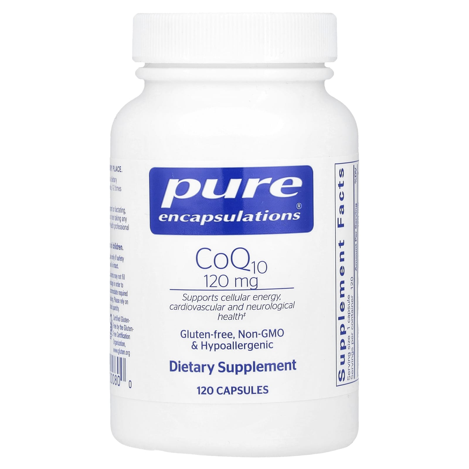 Pure Encapsulations CoQ10 120 мг 120 капсул 21790₽