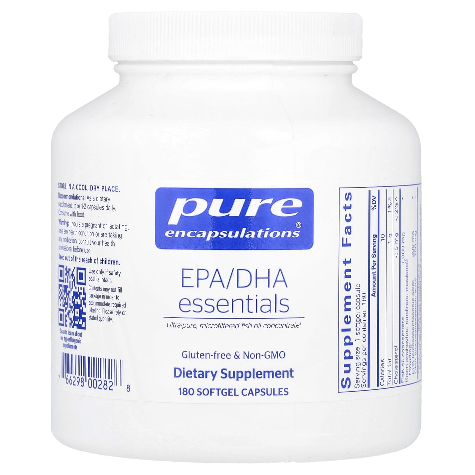 Pure Encapsulations EPA DHA Essentials 180 мягких капсул 12490₽