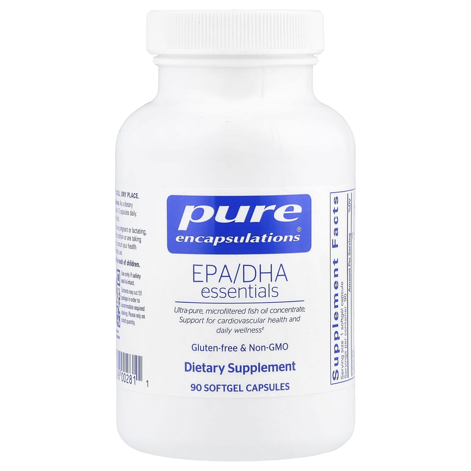Pure Encapsulations EPA DHA Essentials 90 мягких капсул 7290₽