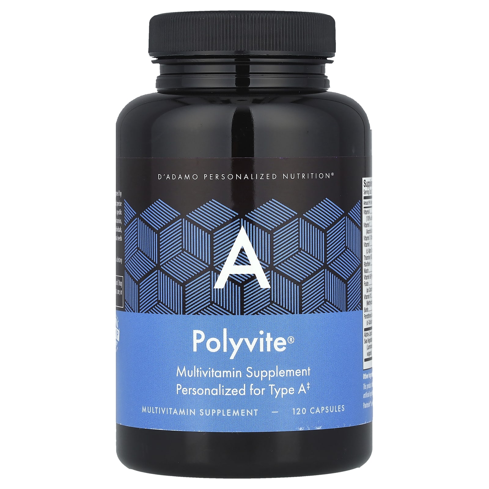 D'adamo, Polyvite® A, мультивитаминная добавка, 120 капсул