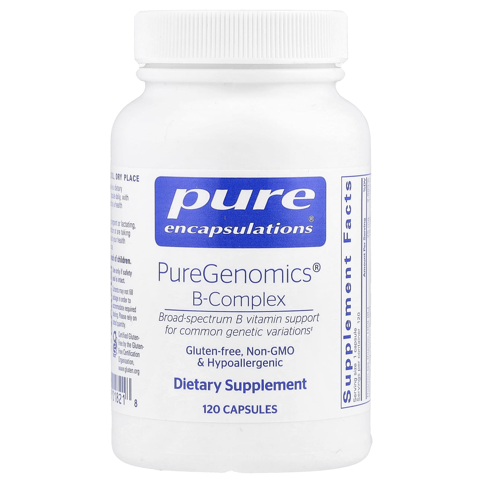 Pure Encapsulations PureGenomics B-Complex 120 капсул 8890₽
