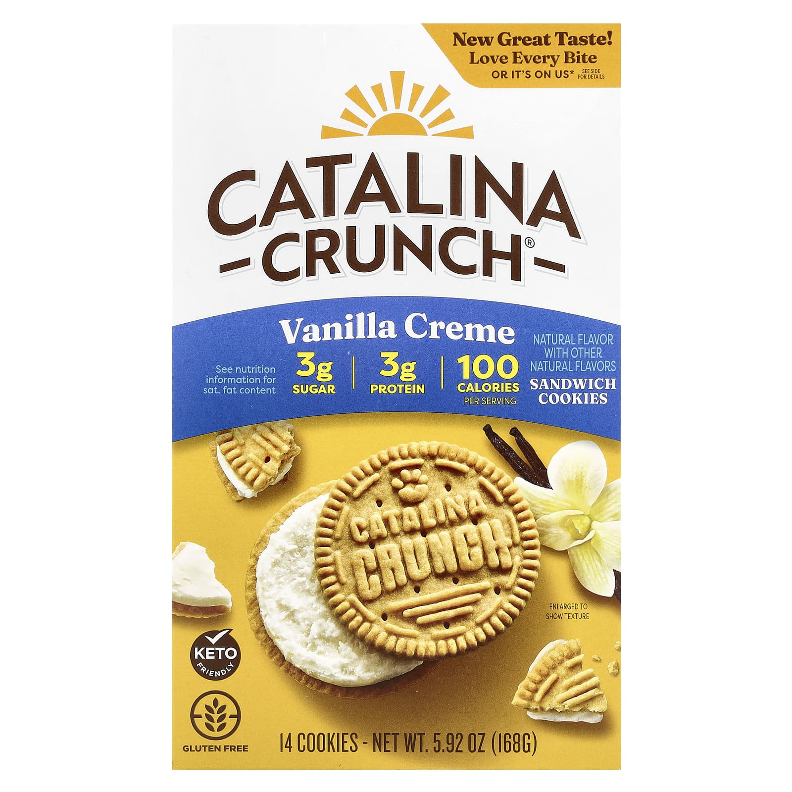 Catalina Crunch Сэндвич-печенье ванильный крем 14 штук 168 г 59 унции 1690₽