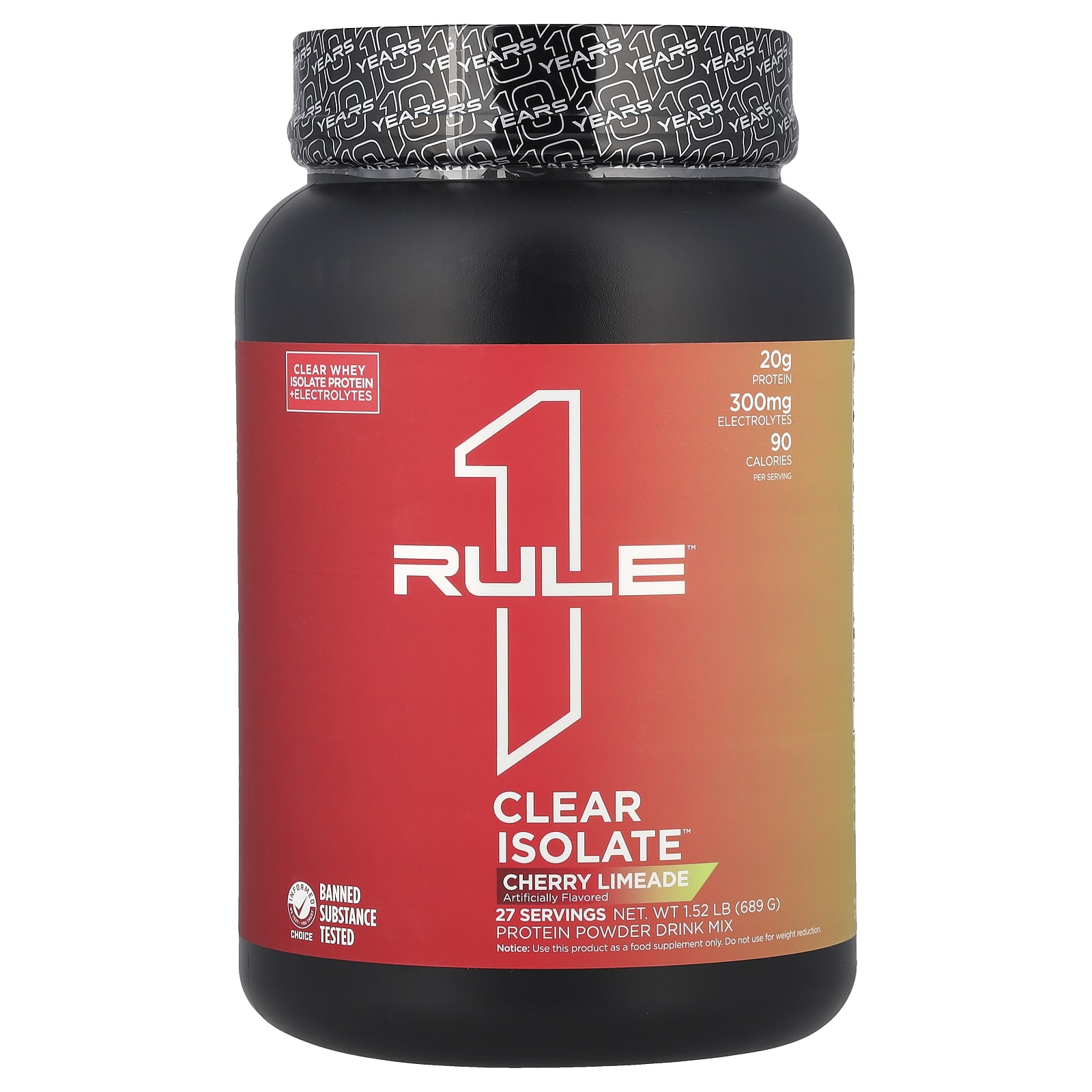 Rule One Proteins Clear Isolate вишневый лаймад 689 г 152 фунта 8990₽