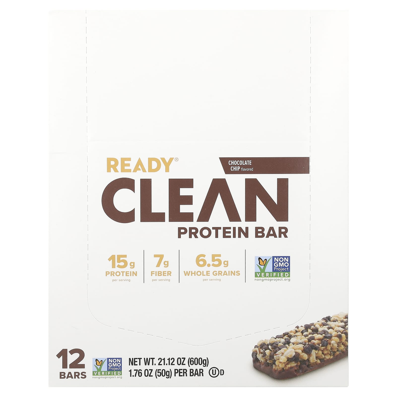 Ready Clean Protein Bar шоколадная крошка 12 батончиков 50 г 176 унции 5090₽