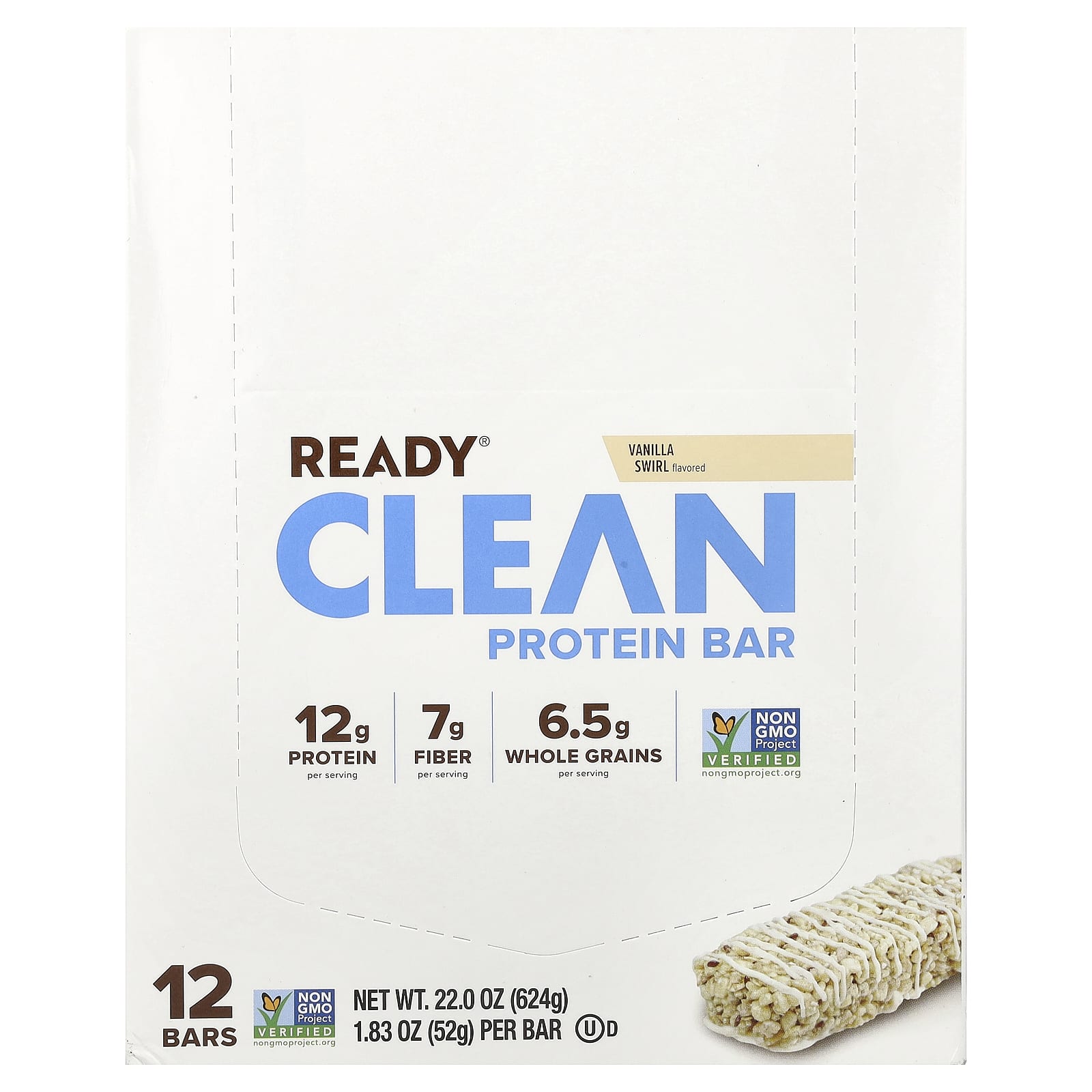 Ready Clean Protein Bar ваниль 12 батончиков 52 г 183 унции 5090₽