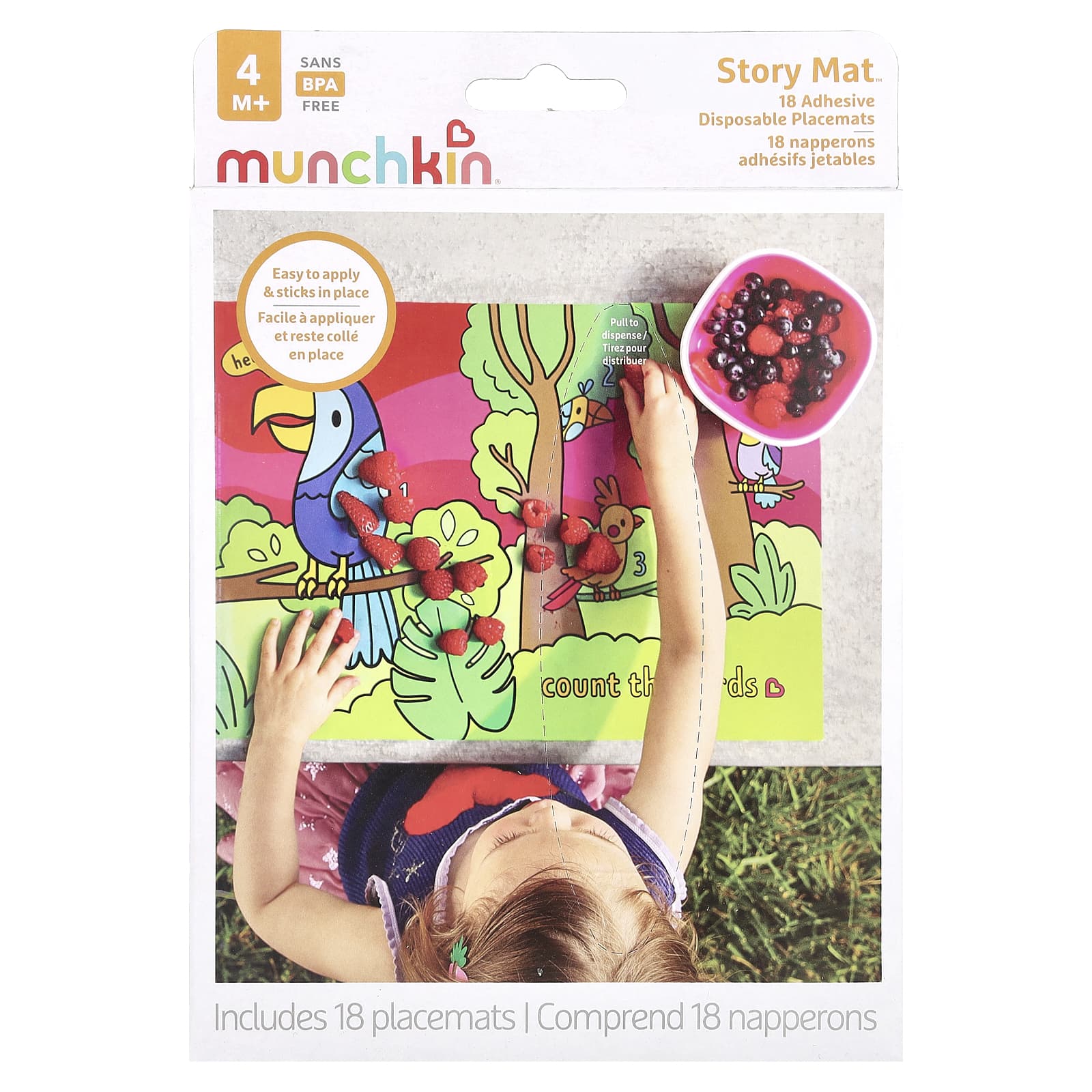 Munchkin Story Mat одноразовые салфетки от 4 месяцев 18 липких салфеток 1990₽