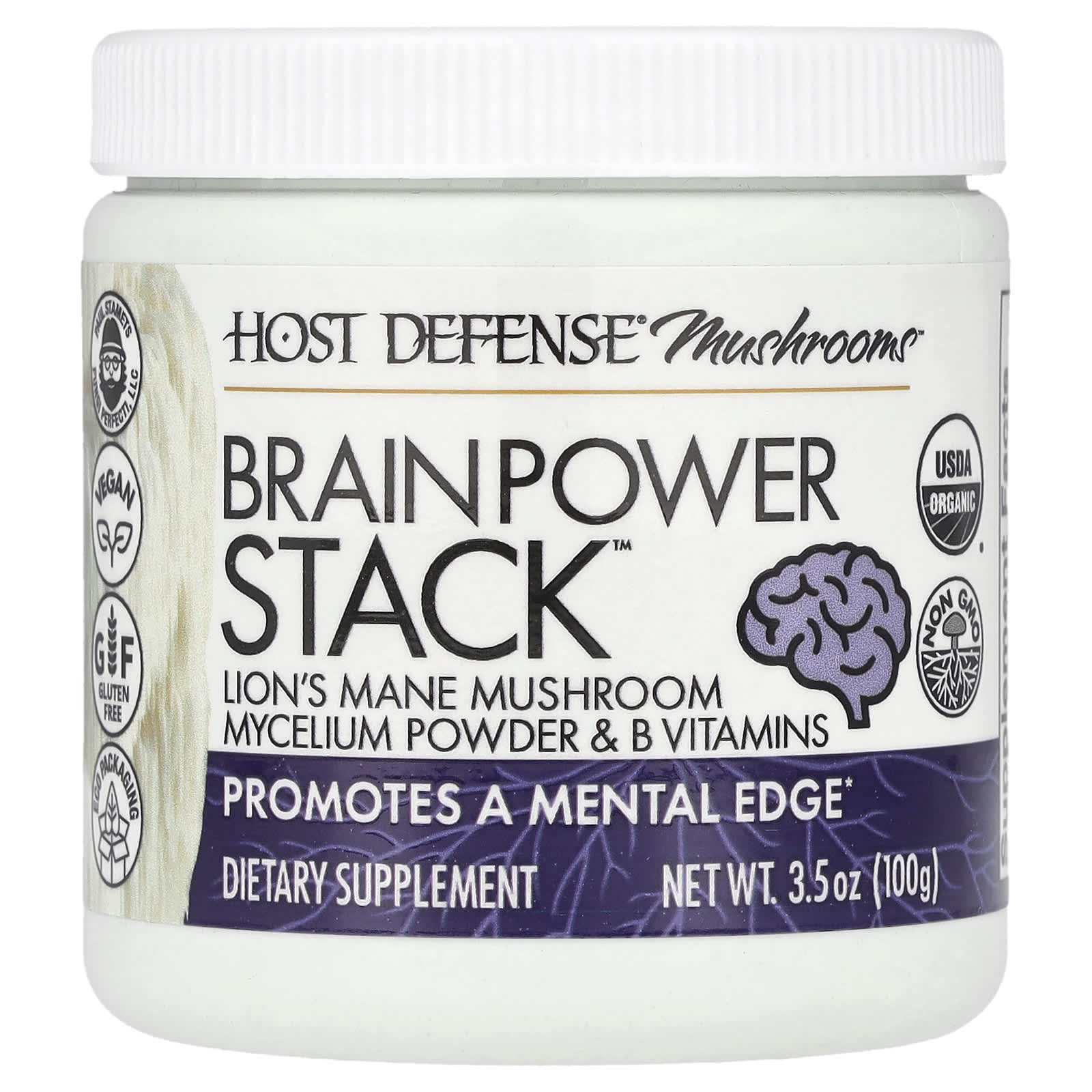 Host Defense Mushrooms Brain Power Stack 100 г 35 унции 4590₽