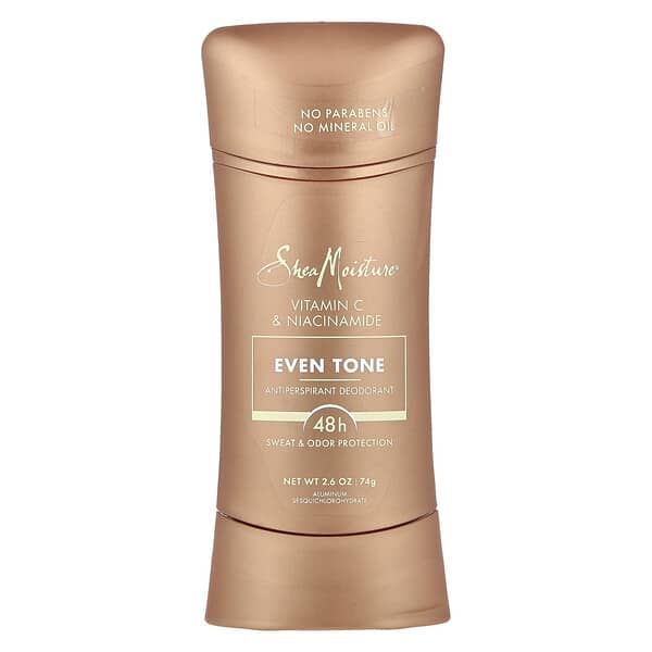 SheaMoisture, Дезодорант-антиперспирант, Even Tone, витамин C и ниацинамид, 74 г (2,6 унции)