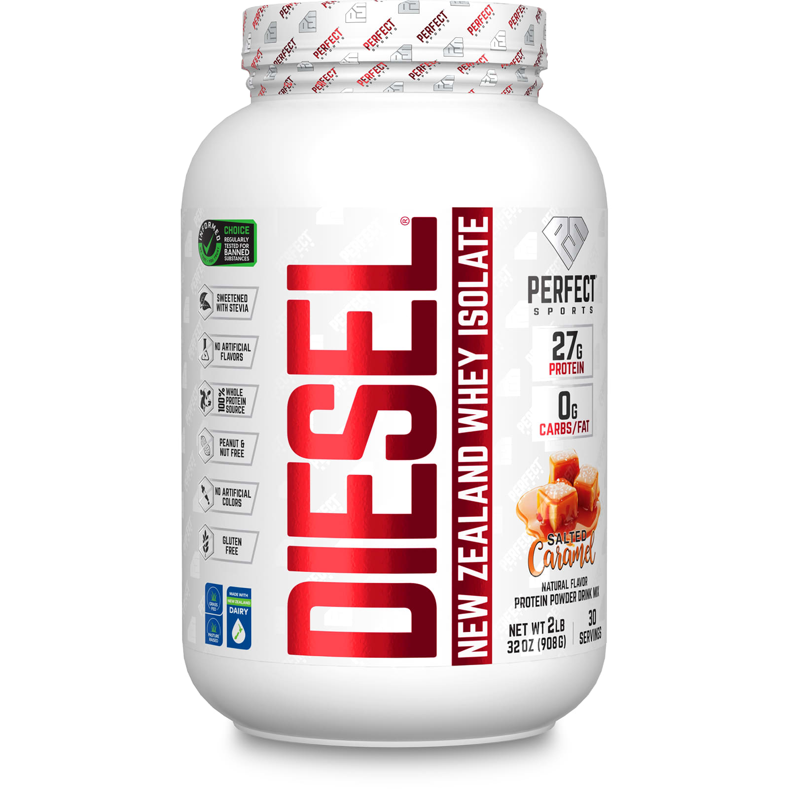 PERFECT Sports Diet новозеландский сывороточный изолят со вкусом соленой карамелью 908 г 2 фунта 6690₽