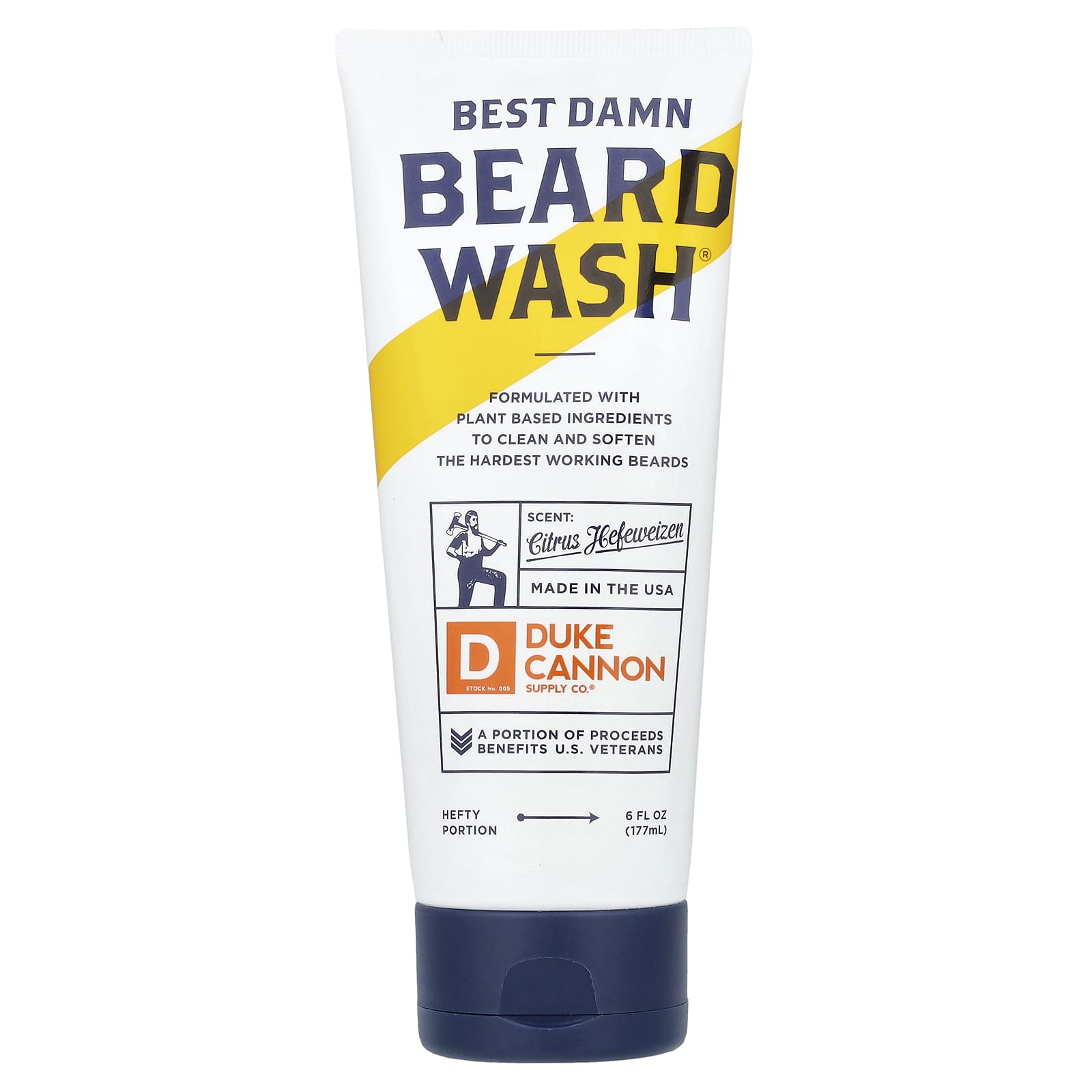 Duke Cannon Supply Co Best Damn Beard Wash хефевайцен с цитрусом 177 мл 6 жидк унц 2890₽