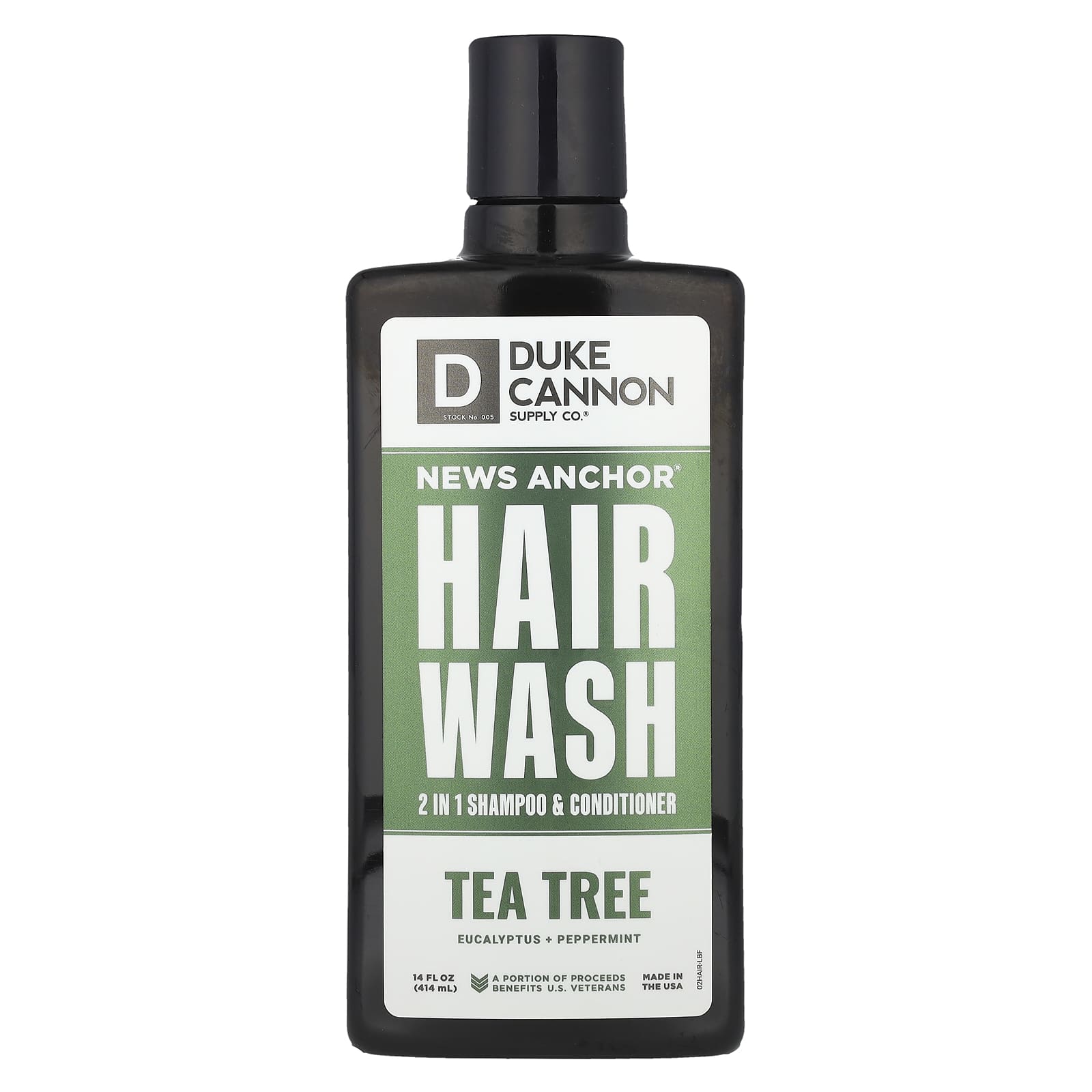 Duke Cannon Supply Co News Anchor Hair Wash шампунь и кондиционер 2 в 1 чайное дерево эвкалипт и перечная мята 414 мл 14 жидк унц 2890₽