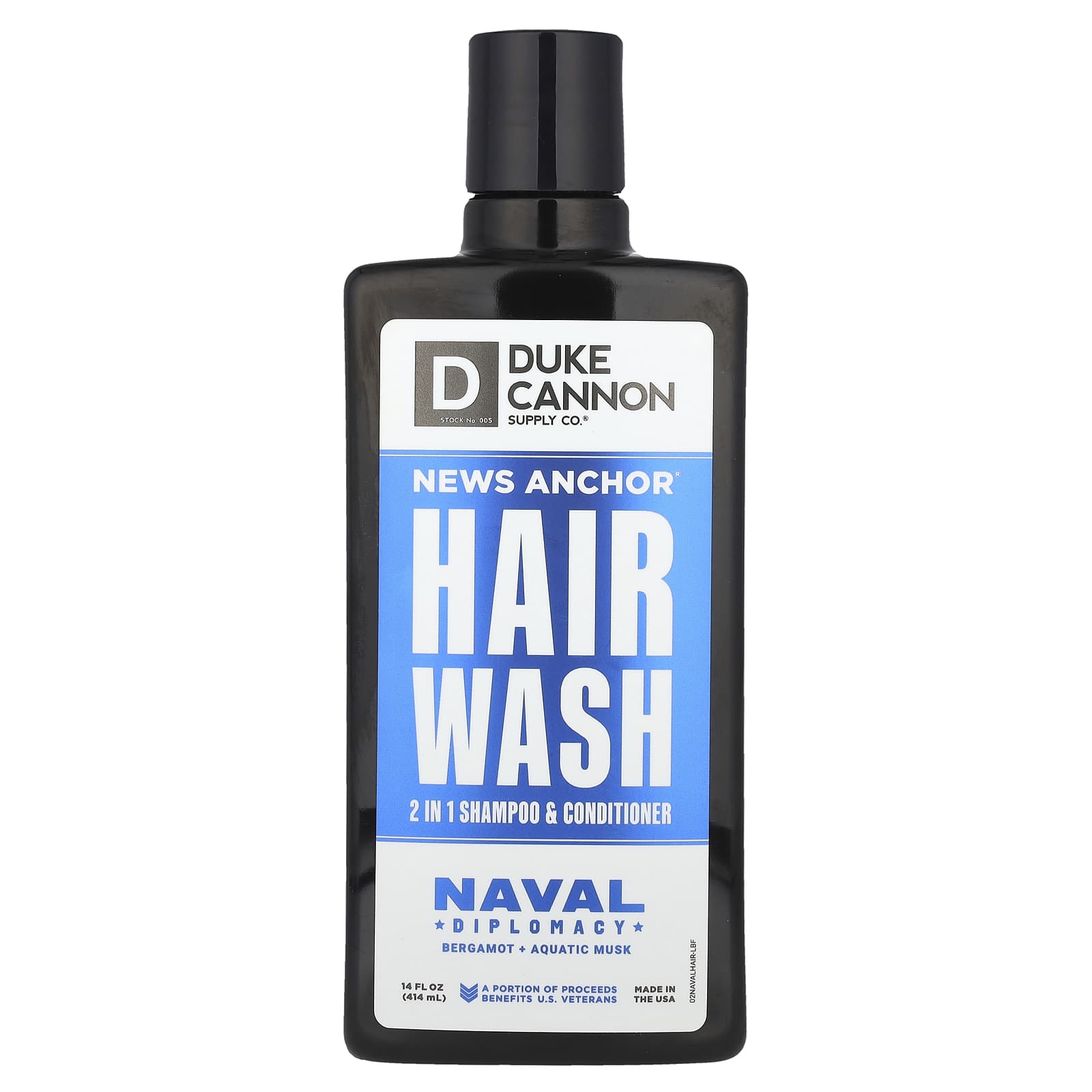 Duke Cannon Supply Co News Anchor Hair Wash шампунь и кондиционер 2 в 1 Naval Diplomacy бергамот и водный мускус 414 мл 14 жидк Унций 2890₽