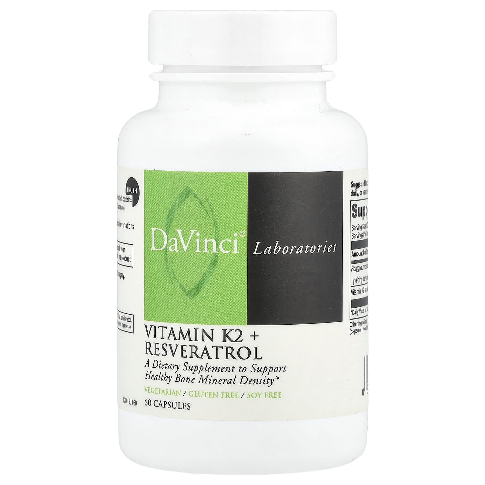 DaVinci Laboratories of Vermont Витамин K2 ресвератрол 60 капсул 6490₽
