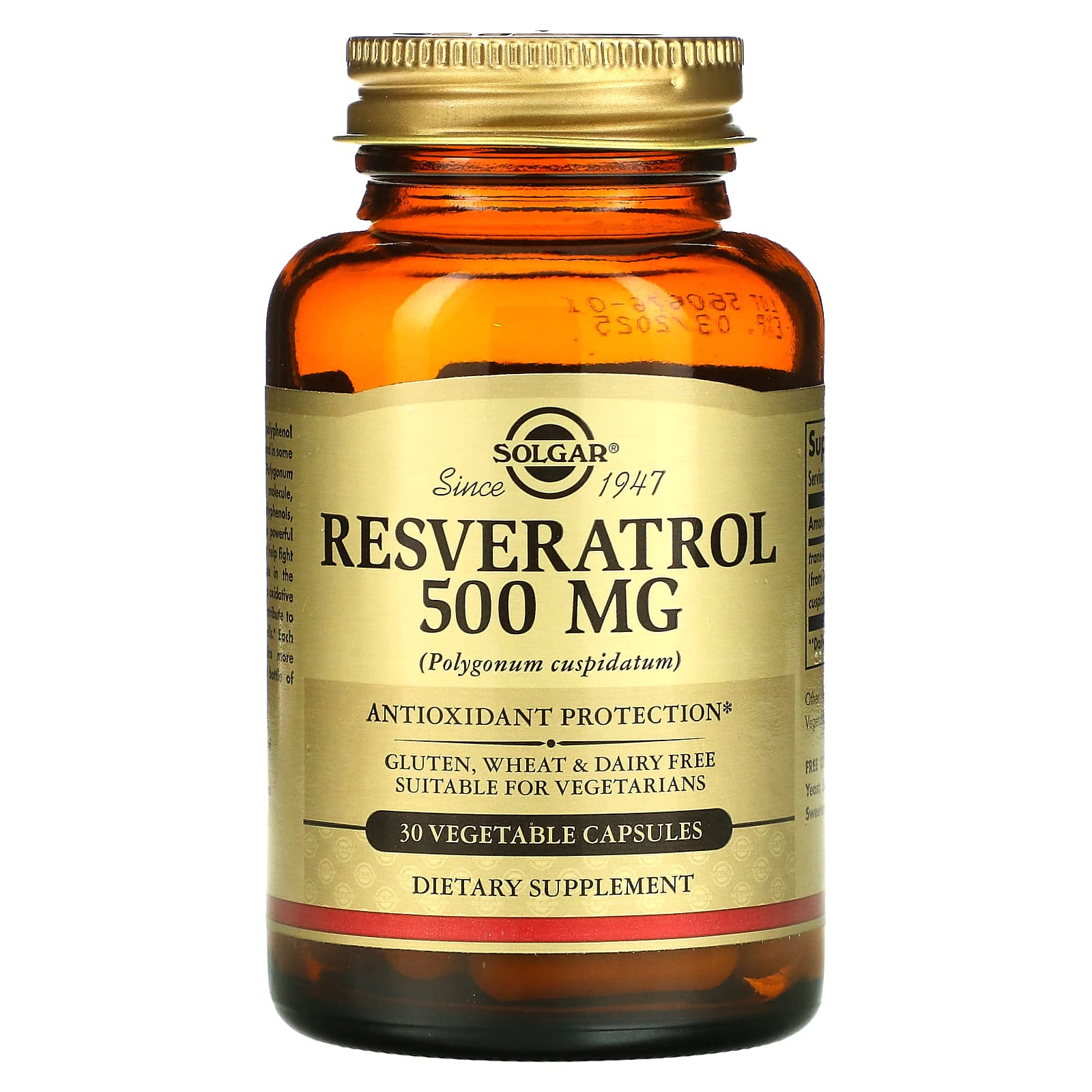 Solgar Resveratrol 500 мг 30 растительных капсул 6190₽