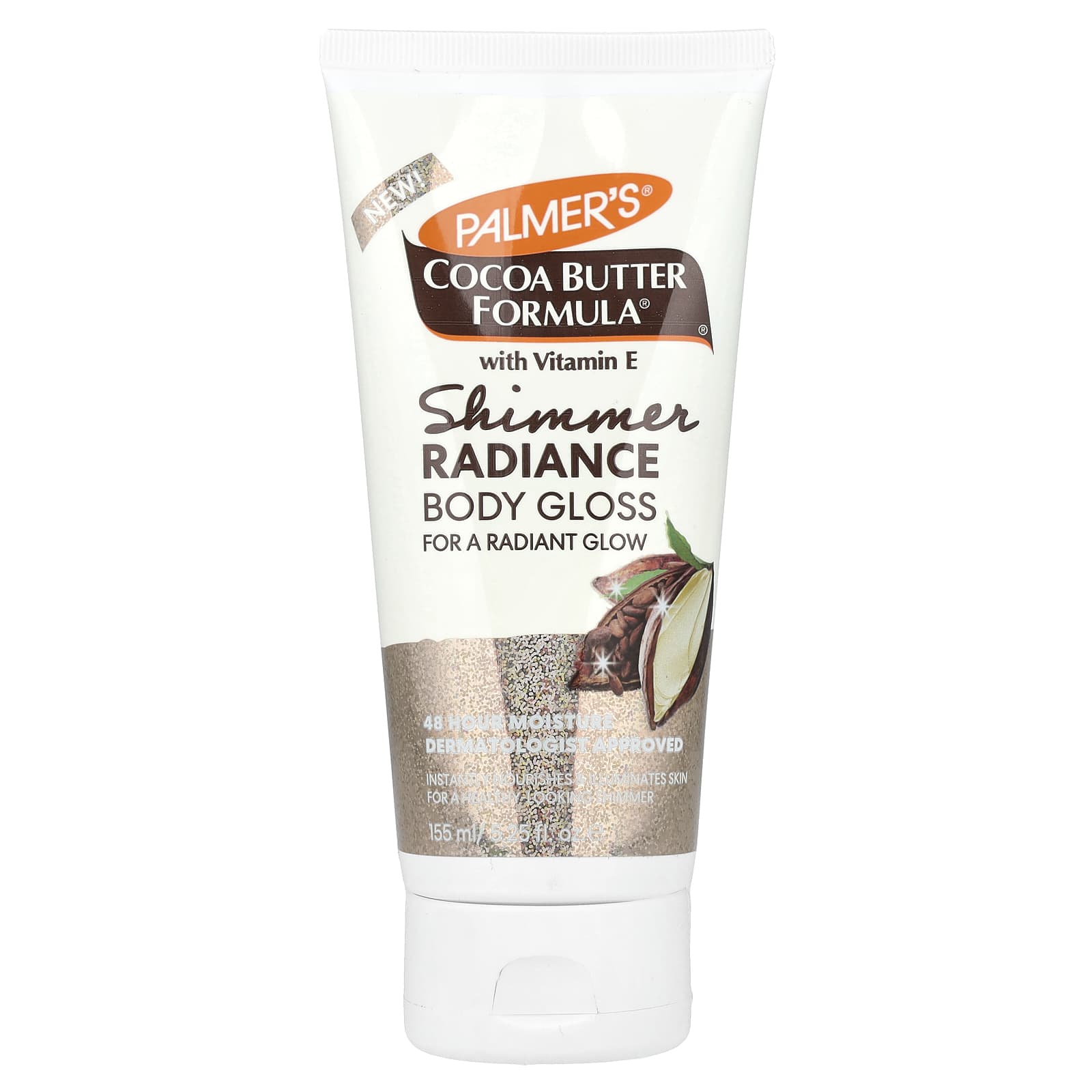 Palmers Cocoa Butter Formula с витамином E сияющий блеск для тела 155 мл 525 жидк унц 2090₽