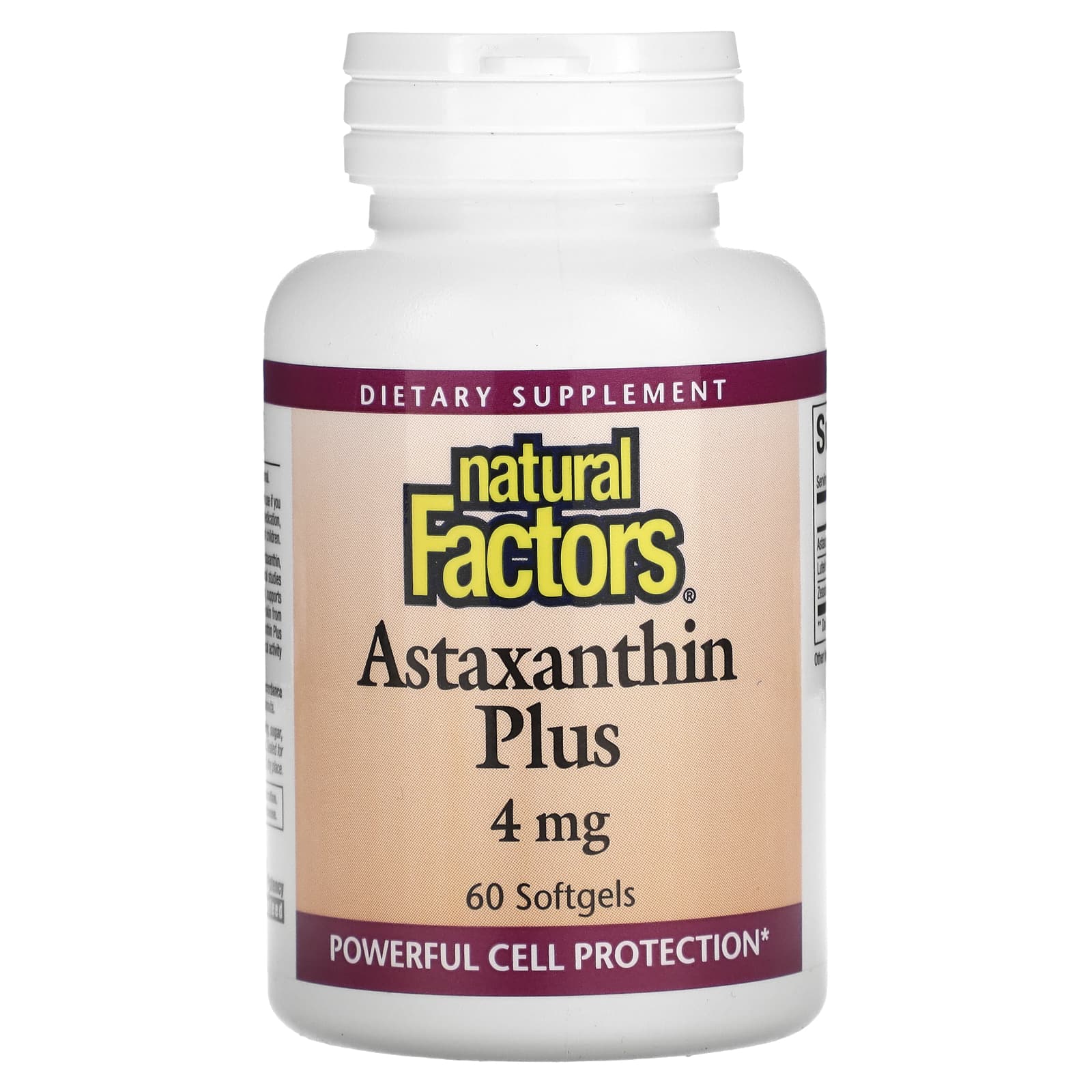 Natural Factors Astaxanthin Plus астаксантин 4 мг 60 капсул 3290₽