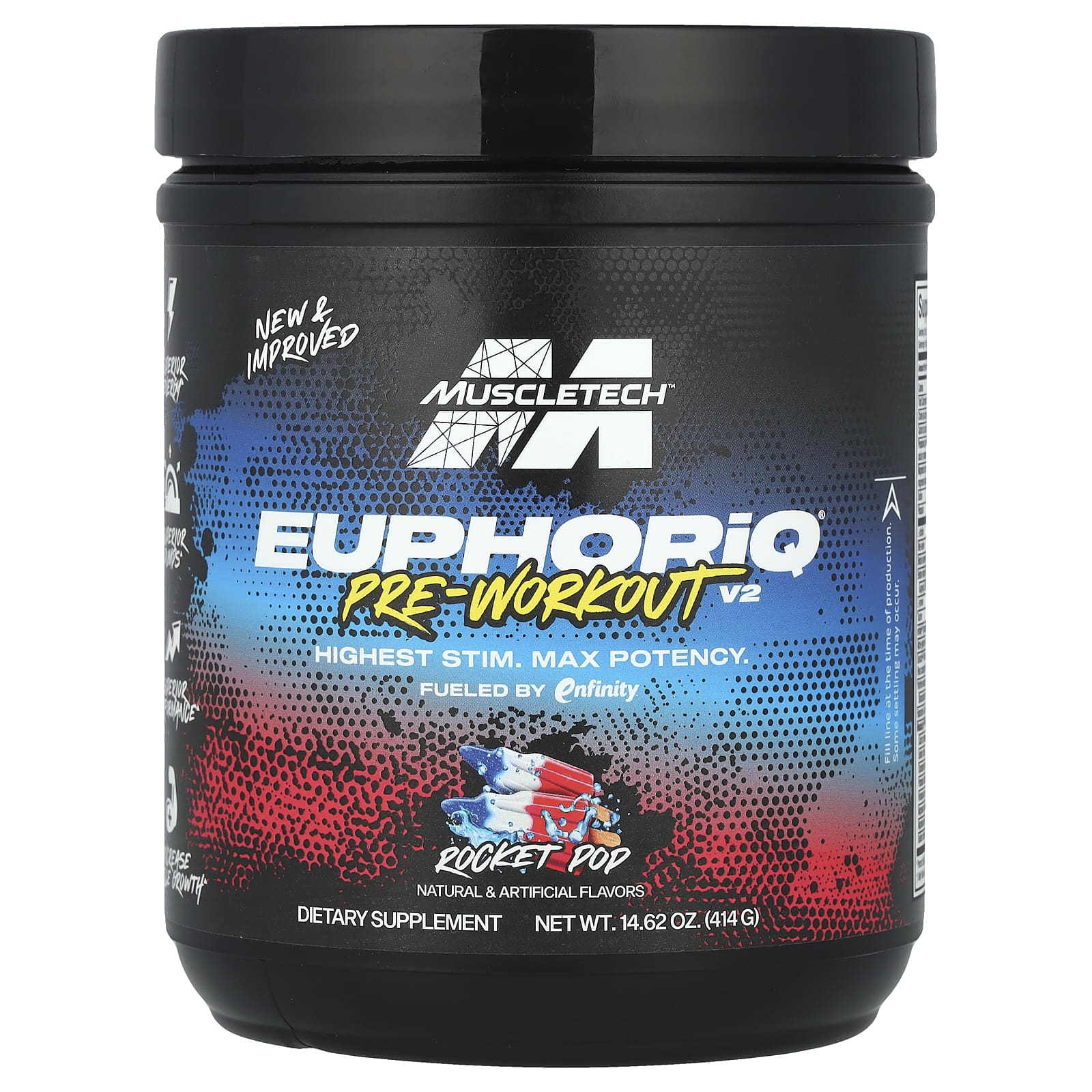 MuscleTech EuphoriQ Pre-Workout V2 Rocket Pop 414 г 1462 унции 9790₽