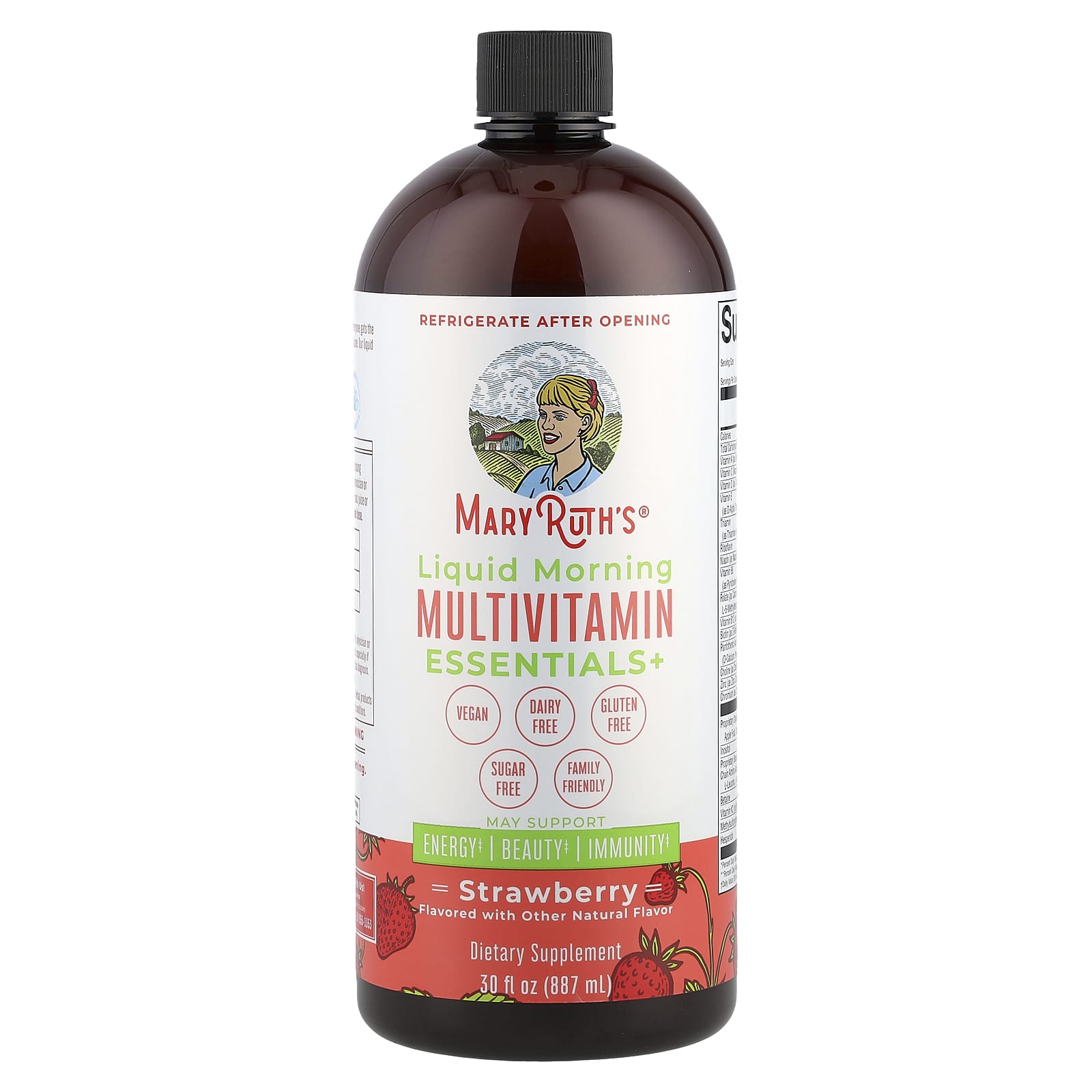 MaryRuths Liquid Morning Multivitamin Essentials со вкусом клубники 887 мл 30 жидк Унций 8590₽