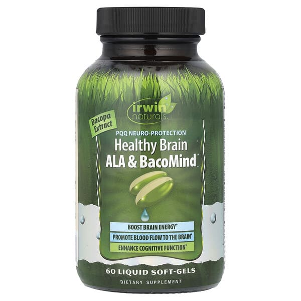 Irwin Naturals, PQQ Healthy Brain ALA & BacoMind®, 60 мягких таблеток