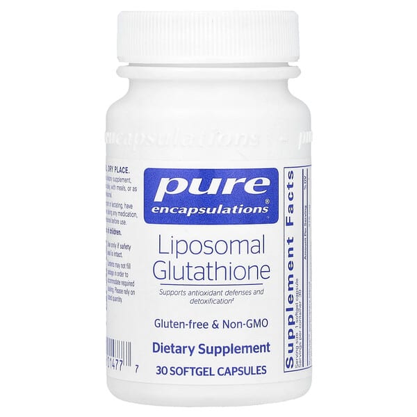Pure Encapsulations, Липосомальный глутатион, 30 мягких капсул