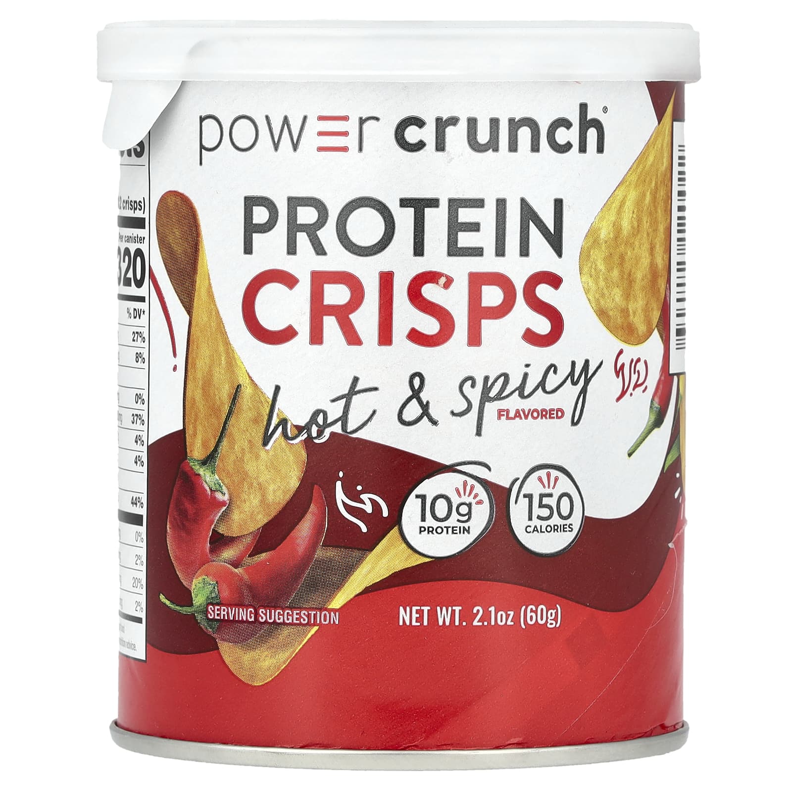BNRG, Power Crunch® Protein Crisps, острые и пряные, 60 г (2,1 унции)