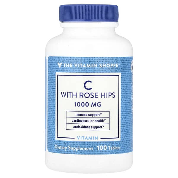 The Vitamin Shoppe, Витамин C с шиповником, 100 таблеток
