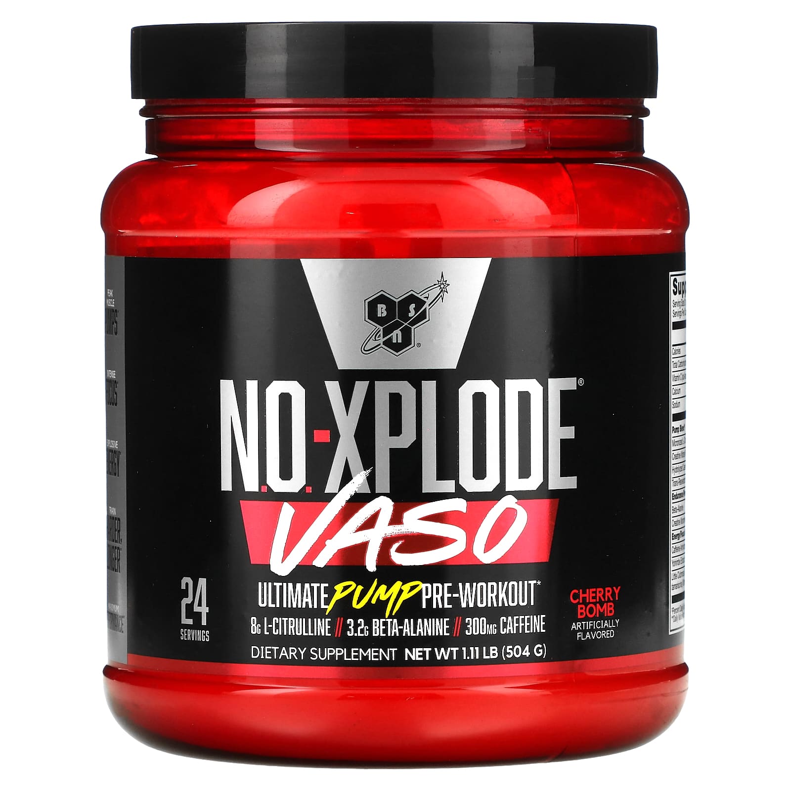 BSN No-Xplode VASO Ultimate Pump перед тренировкой Cherry Bomb 504 г 111 фунта 7690₽