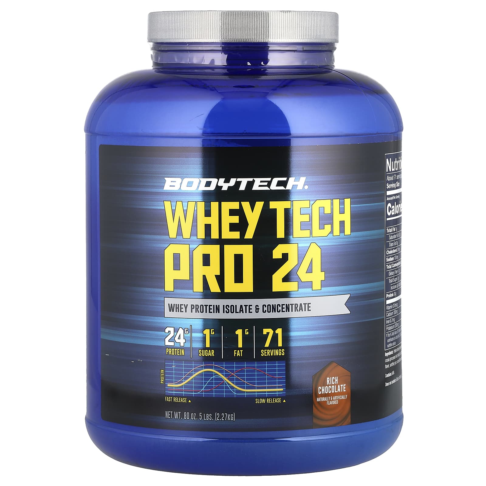 BodyTech Whey Tech Pro 24 насыщенный шоколад 227 кг 5 фунтов 17090₽