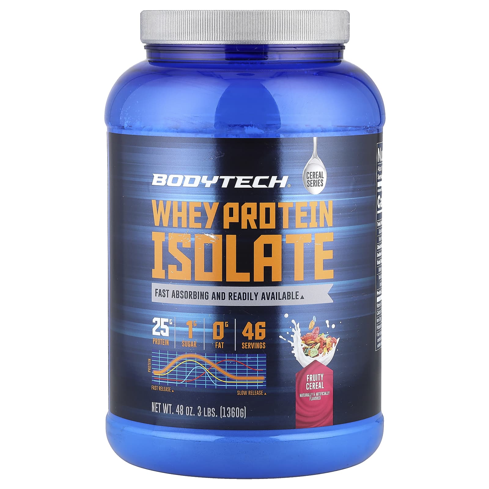 BodyTech Изолят сывороточного протеина фруктовые хлопья 1360 г 3 фунта 12690₽