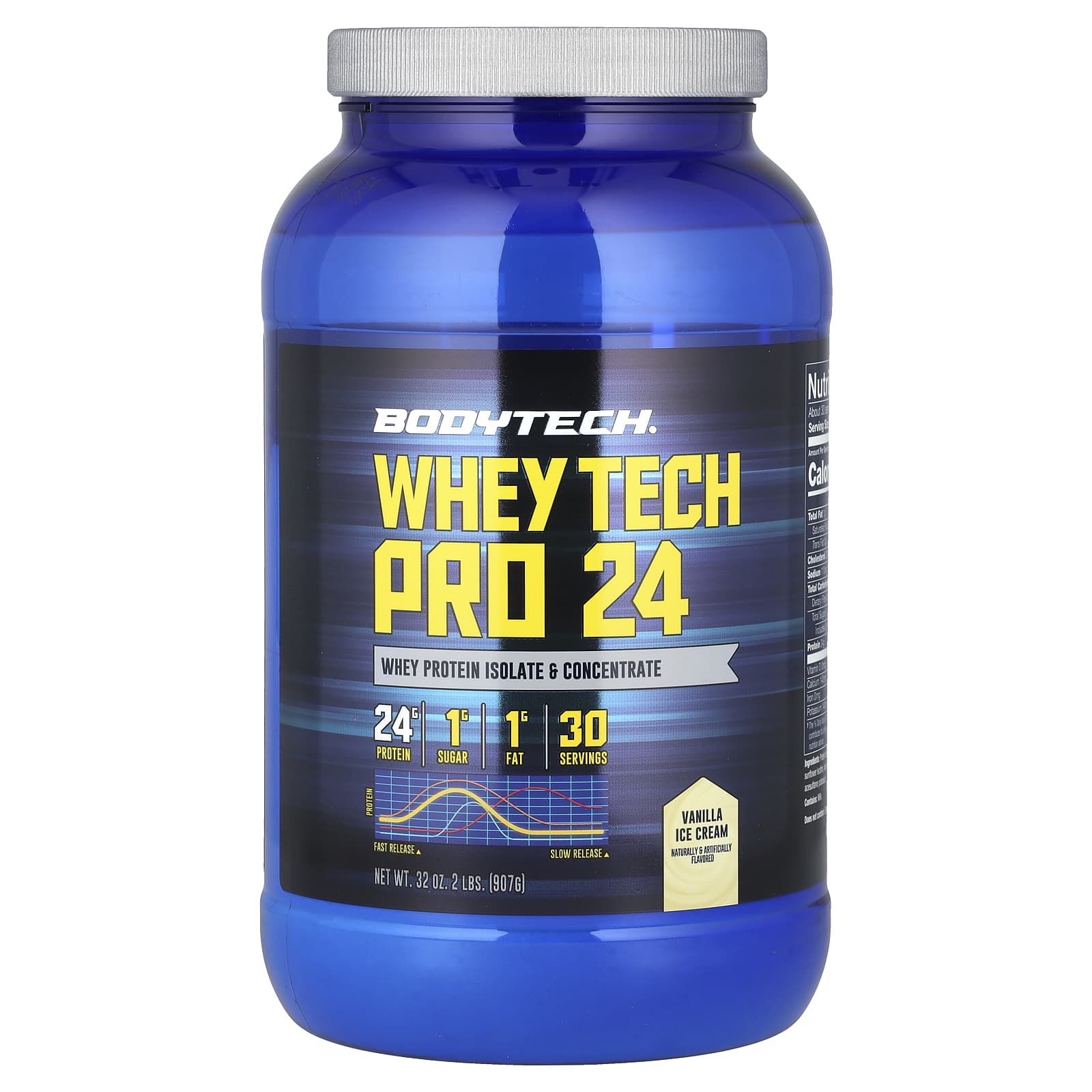 BodyTech Whey Tech Pro 24 ванильное мороженое 907 г 2 фунта 8590₽