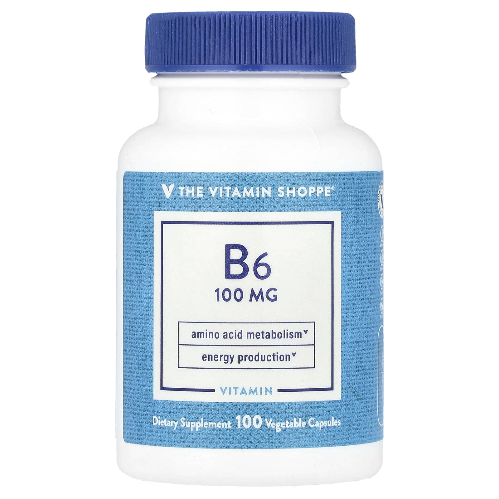 The Vitamin Shoppe Витамин B6 100 мг 100 растительных капсул 2290₽