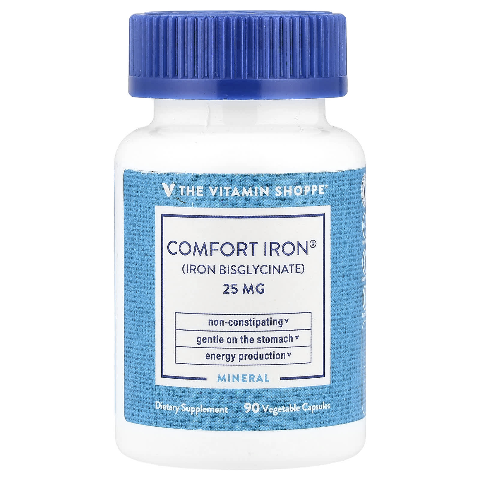 The Vitamin Shoppe Comfort Iron 25 мг 90 растительных капсул 2690₽