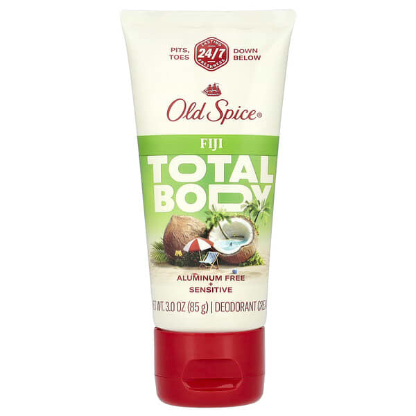 Old Spice, Fiji Total Body, дезодорант-крем, без алюминия, 85 г (3 унции)