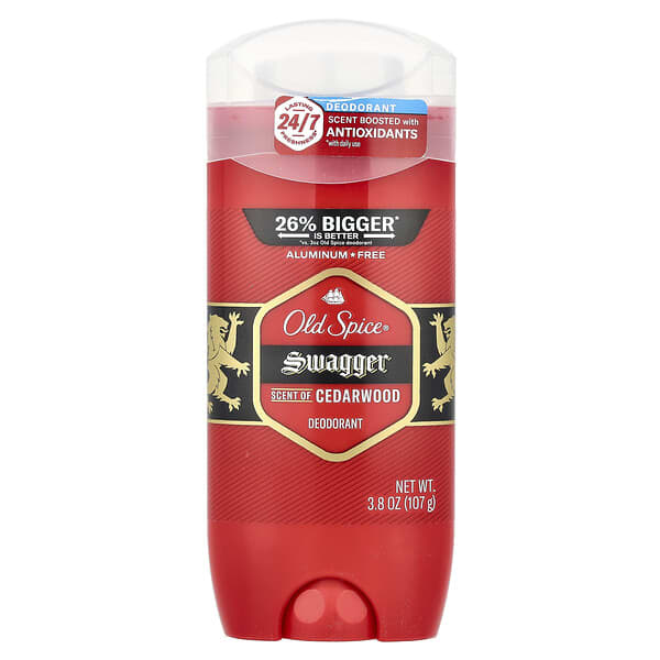 Old Spice, Swagger, дезодорант, кедр, 107 г (3,8 унции)
