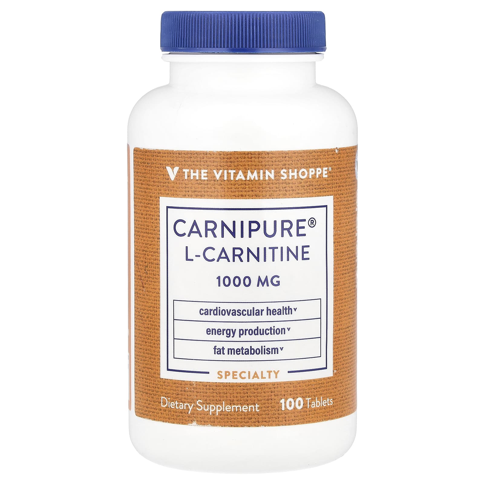 The Vitamin Shoppe L-карнитин Carnipure 1000 мг 100 таблеток 10490₽