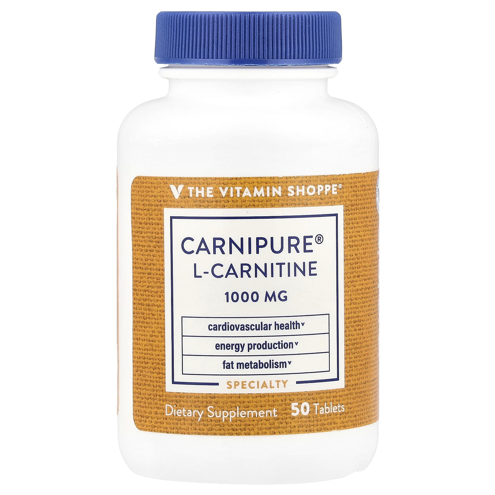 The Vitamin Shoppe Carnipure L-карнитин 1000 мг 50 таблеток 6690₽