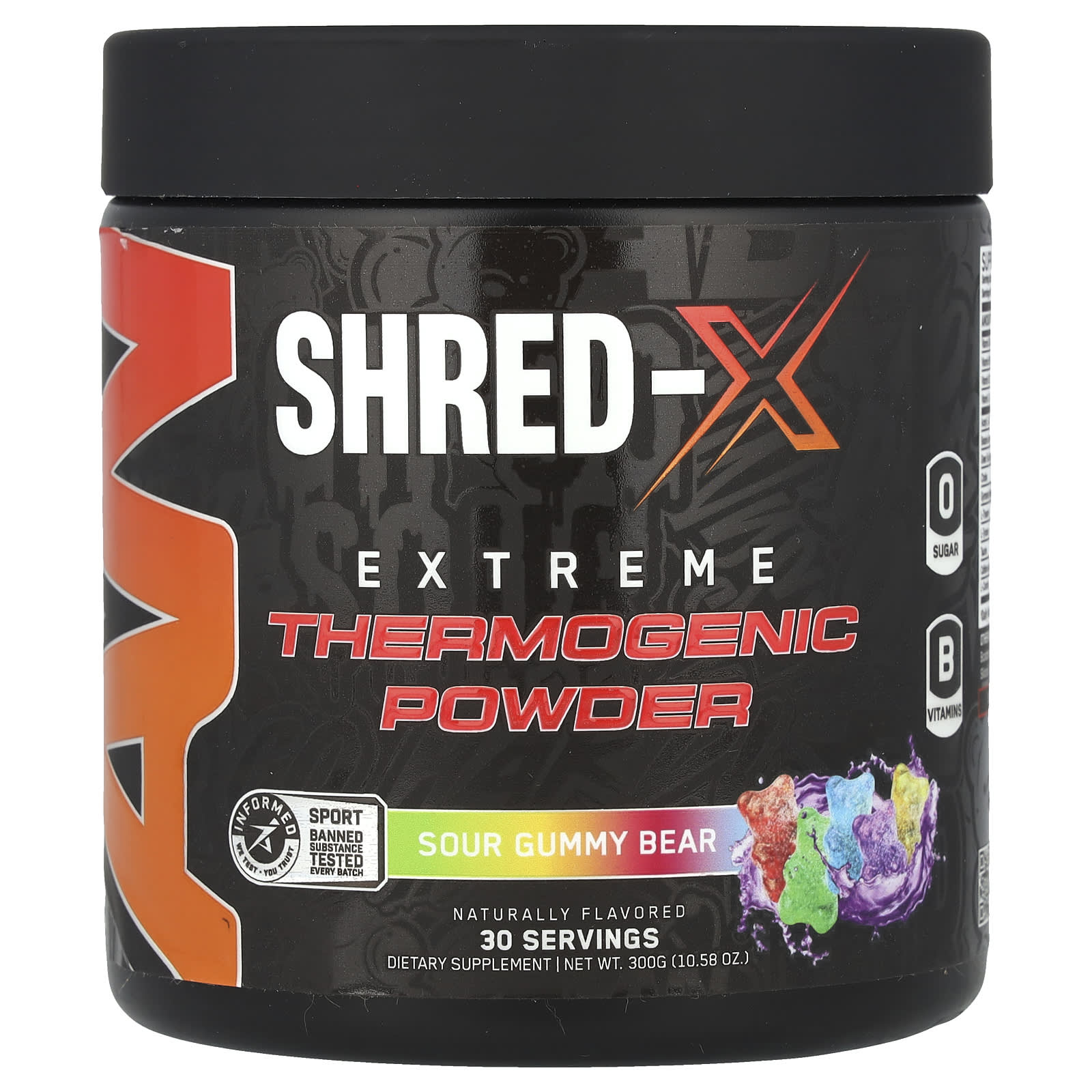 ABE Shred-X Extreme-Thermogenic Powder кислый жевательный мишка 300 г 1058 унции 6690₽