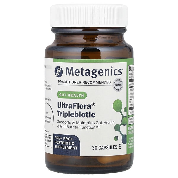 Metagenics, UltraFlora® Triplebiotic, 30 капсул