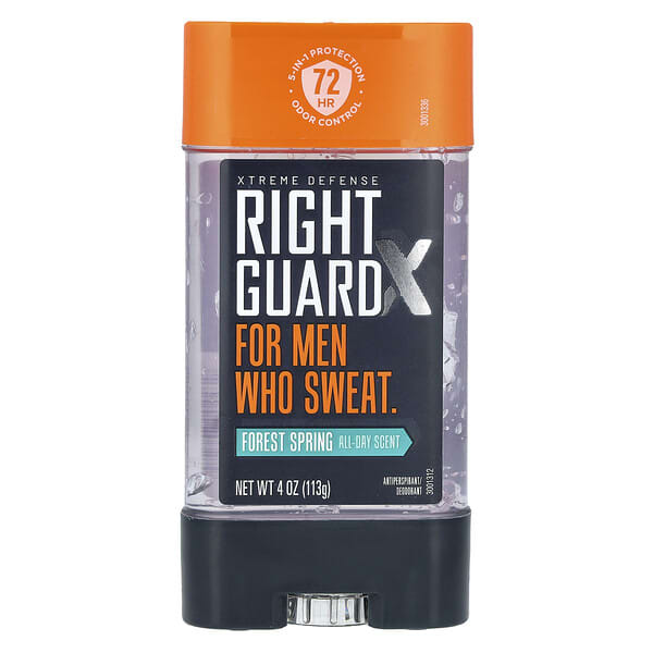 Right Guard, Xtreme Defense, дезодорант-гель-стик-антиперспирант, Forest Spring, 113 г (4 унции)