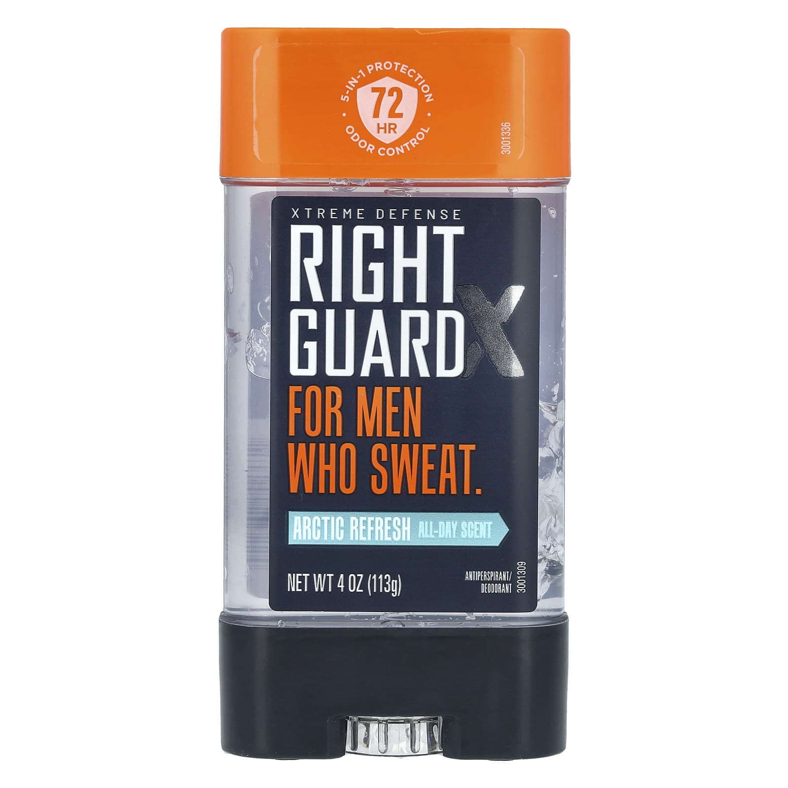 Right Guard, Xtreme Defense, дезодорант-гель-стик-антиперспирант, Arctic Refresh, 113 г (4 унции)