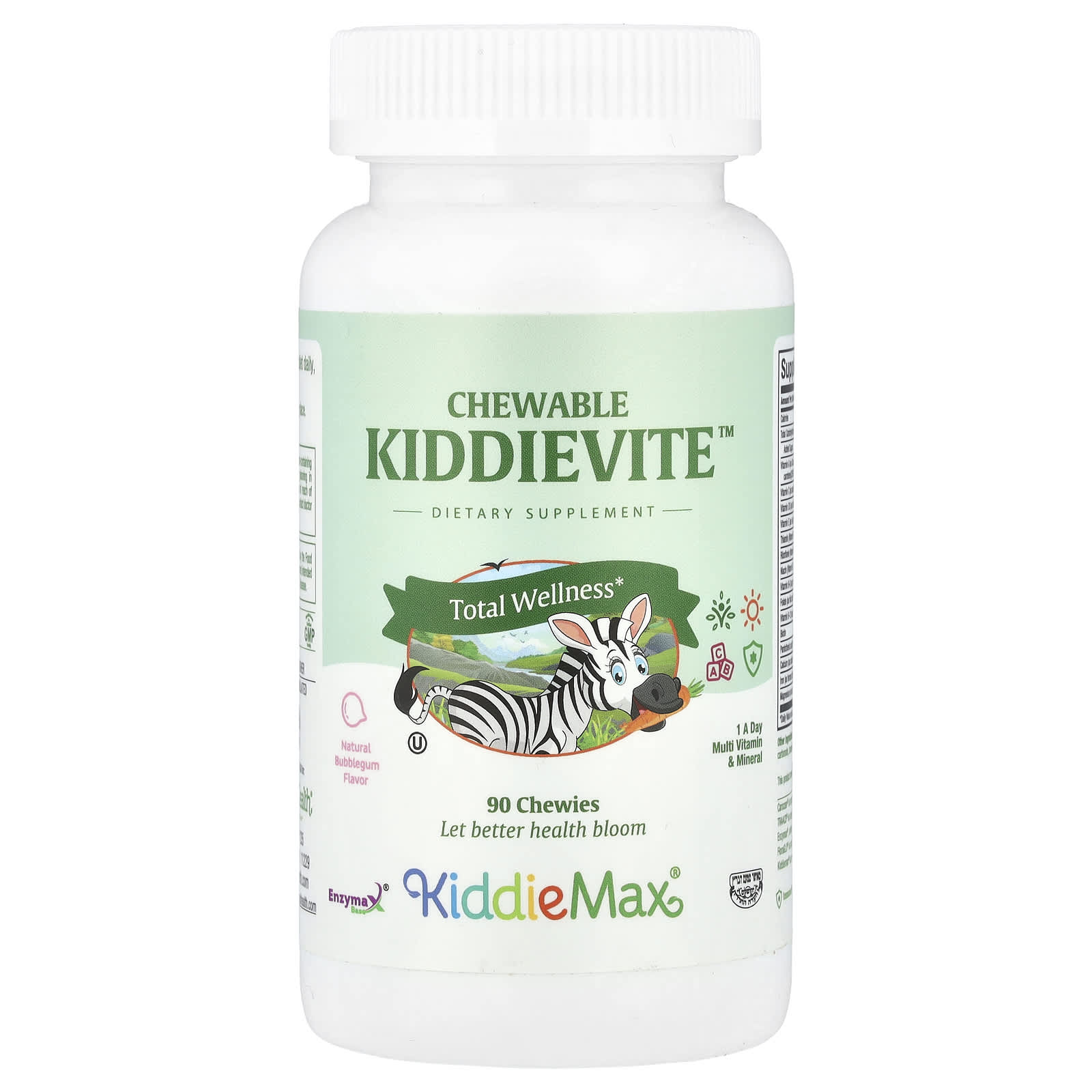 Maxi Health KiddieMax жевательная резинка Kiddievite натуральная жевательная резинка 90 жевательных таблеток 3990₽
