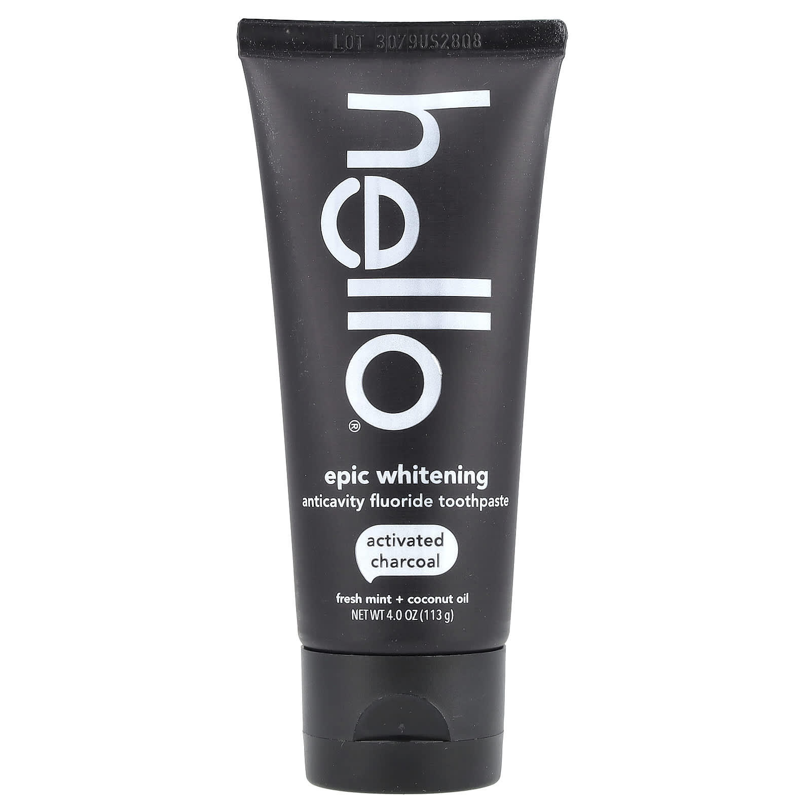 Hello Отбеливающая зубная паста с активированным углем и фтором свежая мята и кокосовое масло 113 г 40 унции 1890₽